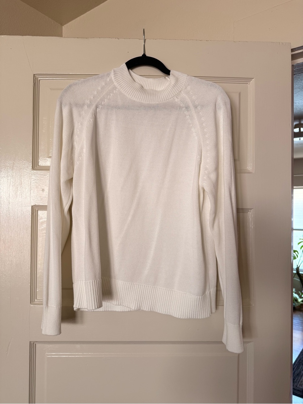 Quince White Crewneck Sweater